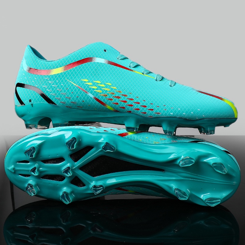 Ready Stock World Cup Messi Football Boots Size 36-45 Long Spike Youth Training Shoes Grass Outdoor Five-Player Casual Anti-Slip Wear-Resistant Sports Outdoor/Indoor