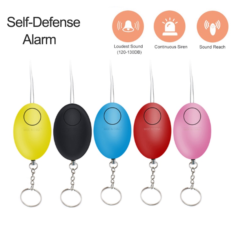 120dB Self Defense Alarm Egg Shape Personal Alarm for women Alarm keychain Childrens Anti-aggression Safety Alarm