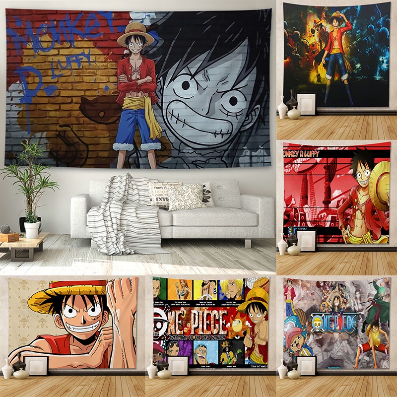 Luffy One Piece Series Decorative Tapestry Living Room Bedroom Background Cloth Wall Decoration Wall Hanging Tapestry