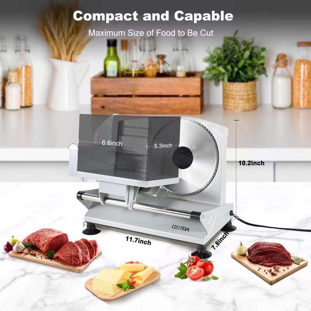 Meat Slicing Machine Electric Meat Slicer Vegetable Fruit Cutter Frozen Beef Thickness Adjustable