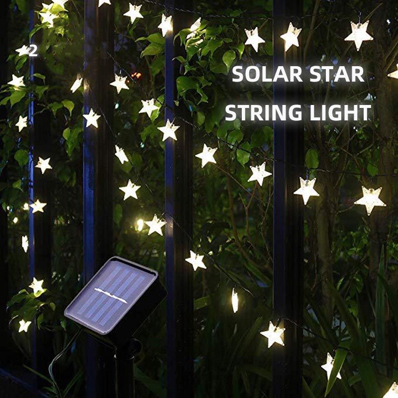 Ready Stock22M 12M 7M 5M LED Star Light String Solar Fairy Light Solar Lamp DIY Outdoor Waterproof Ramadan LED Lantern Hanging Light Hari Raya Decoration LED Light Tree Light Festive Lampu Taman 装饰灯