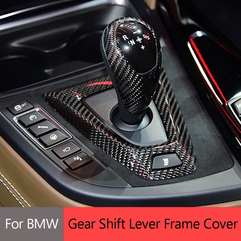 True Carbon Fiber Gear Shift Knob Cover Trim For BMW M2 F87 M3 F80 M4 F82 M5 F83 F10 F85 X5M F86 X6M F12 F13 Accessories