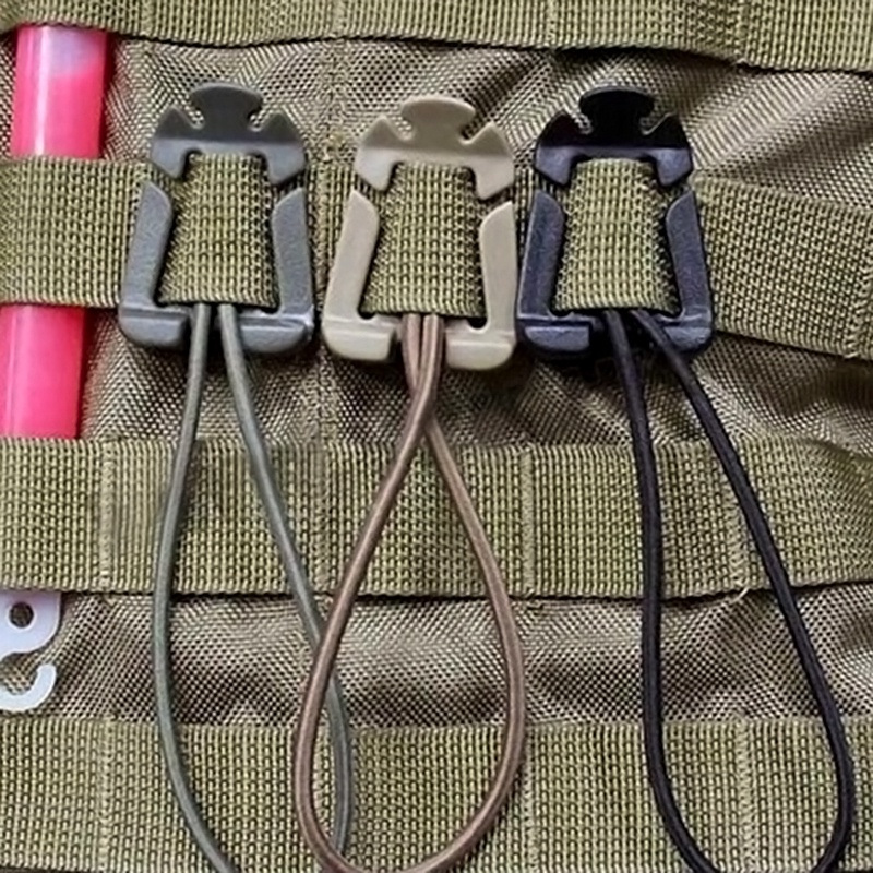 LUC Carabiner D-ring Clip Molle Webbing EDC attach Shackle Grimlock Buckle Backpack climb Hike Mountain Camp Snap Lock