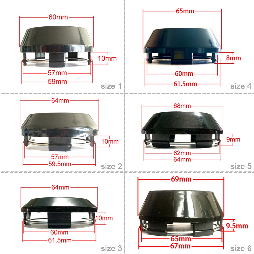 Durable Have 1p 60mm/64mm/65mm/68mm/69mm SSR Center Cap Car Wheel Hub Cover Black Logo Rim Premium Versatile - Image 4