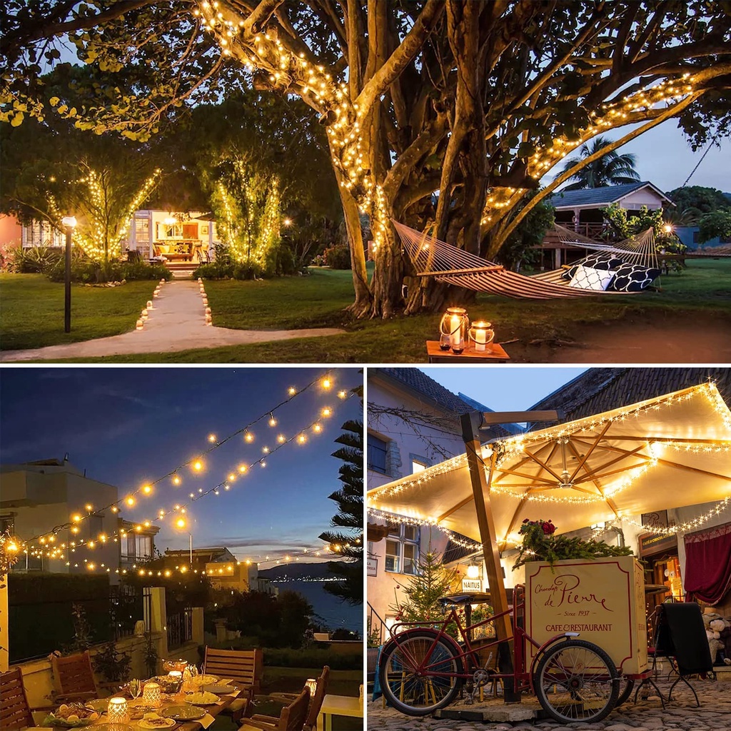 Quality Purpose Ready Stock Lampu Raya Kelip Solar 12M String Lights Outdoor Waterproof Garland Wedding Christmas Gar... - Image 2