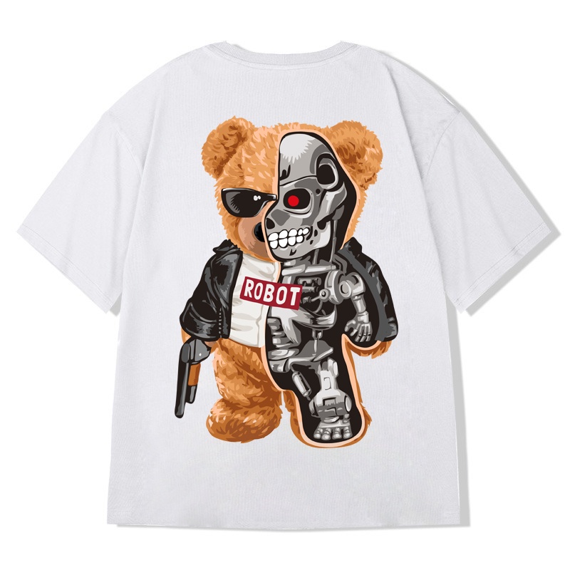 S-5XL Oversized Tees Korean Fashion Tshirt Plus Size Loose Shirt Half-Sleeves Graphic Tees Streetwear Trending Tops