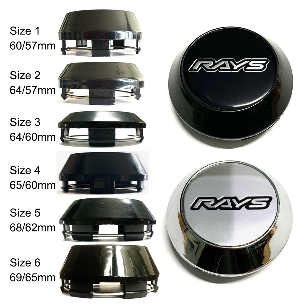 Reliable Durable 4pcs 60/64/65/68/69MM RAYS LOGO Outsize Car Automobile Wheel Center Cap Hub Cover Sports Fit W - Image 5