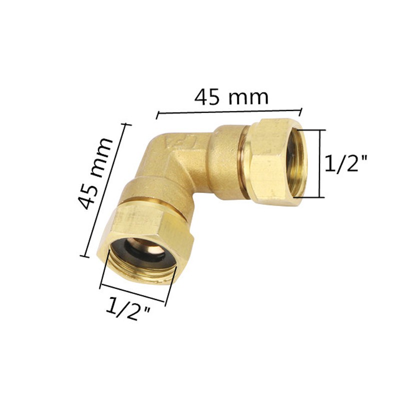 Purpose Have 1Pc Brass Elbow 1/2" Male/Female Thread Plumbing Pipe Fittings Junction Adapters - Image 2