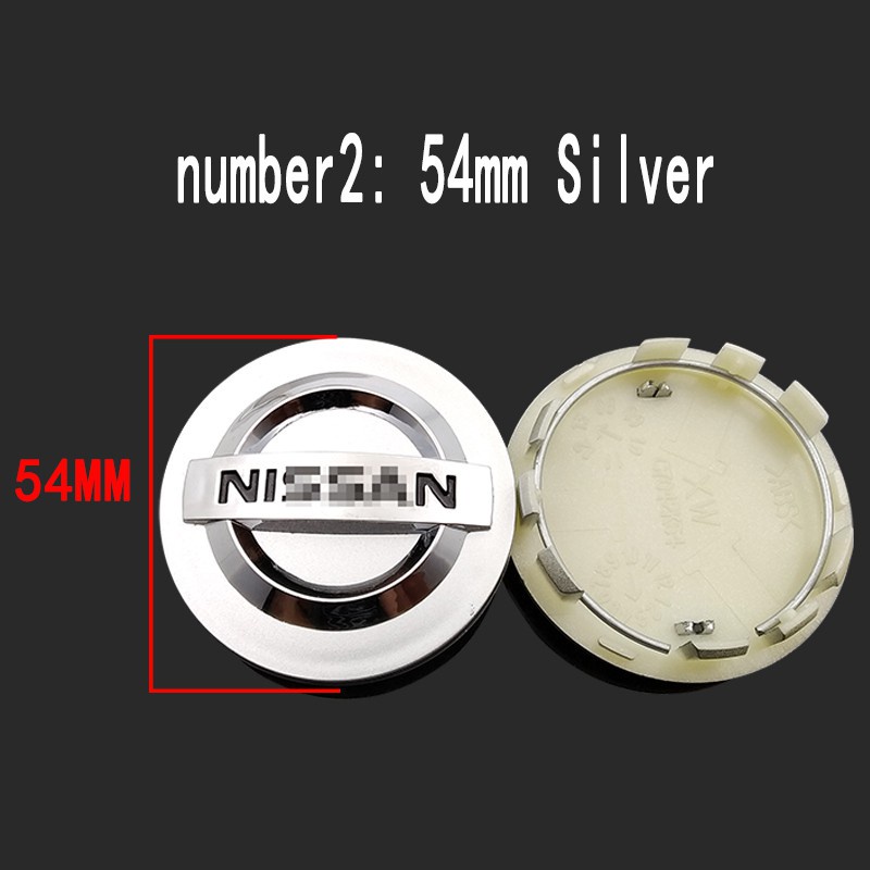 Multi Essential 4 Pcs 54MM 58MM 60MM Wheel Center Caps Emblems Rim Hub CapsTyre Decoration Badges Logo Fit NISSAN X-T... - Image 3