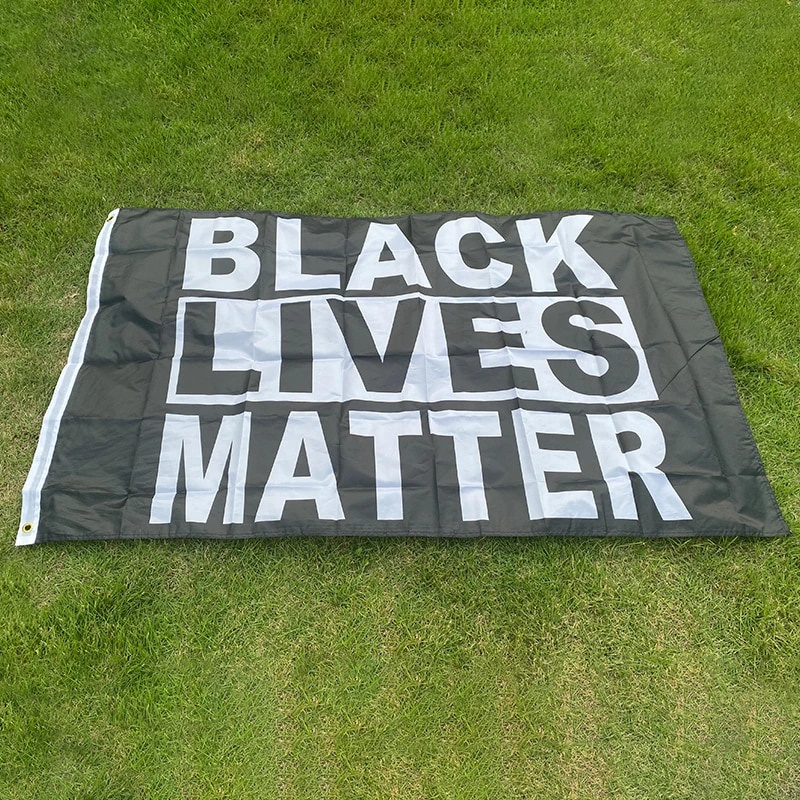 Aerlxemrbrae 150X90CM US Flag Black Lives Matter Flag BLM Peace Protest Outdoor Banner