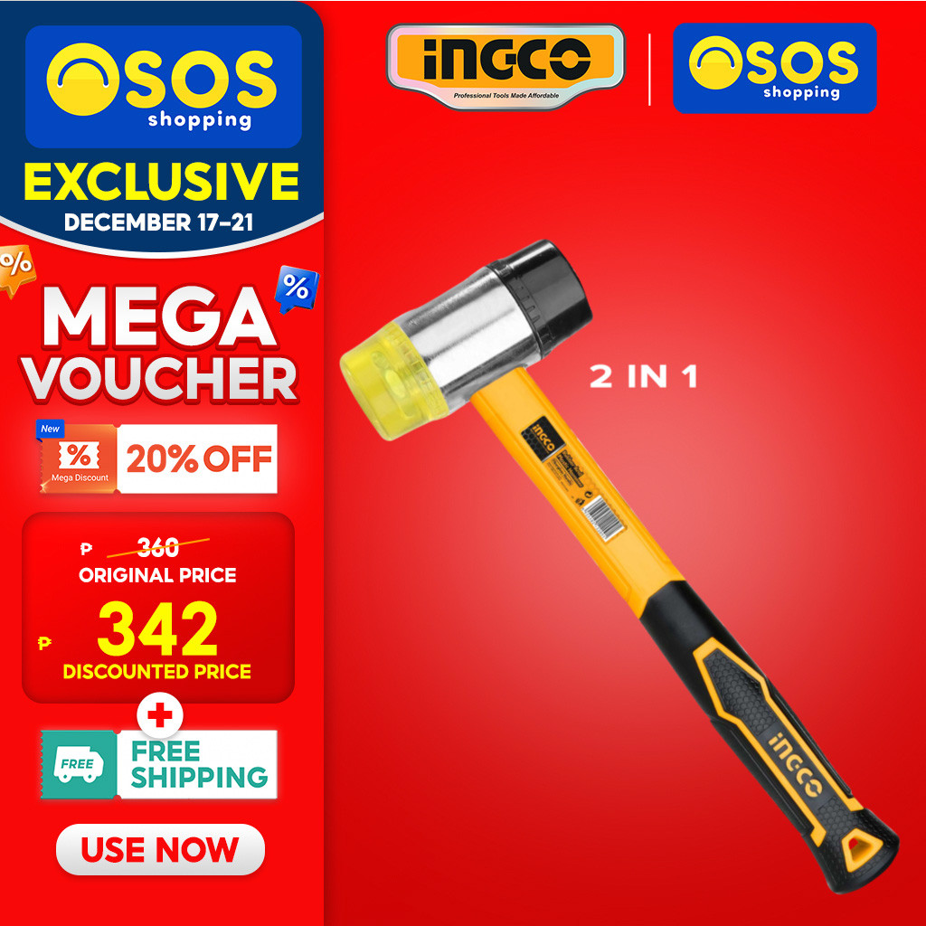 INGCO by OSOS Rubber & Plastic Hammer HRPH8140