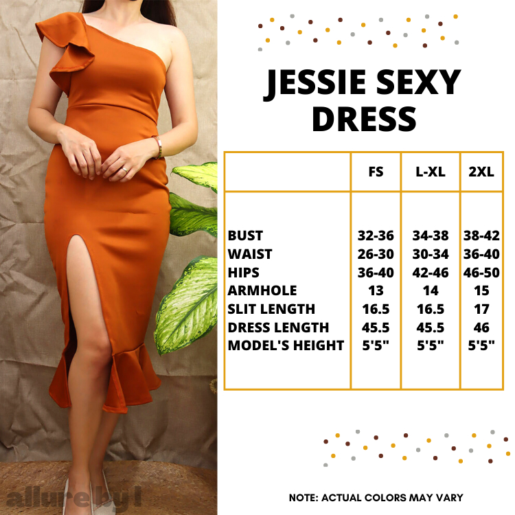 JESSIE PLUS SIZE Sexy One Shoulder Bodycon Dress Slit Wedding Guest Dress Formal Attire Neoprene