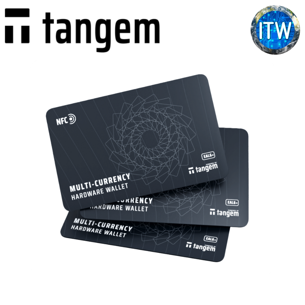 Itw | Tangem Wallet Pack of 3 Own your crypto card-shaped self-custodial cold wallet (TG115X3-S)