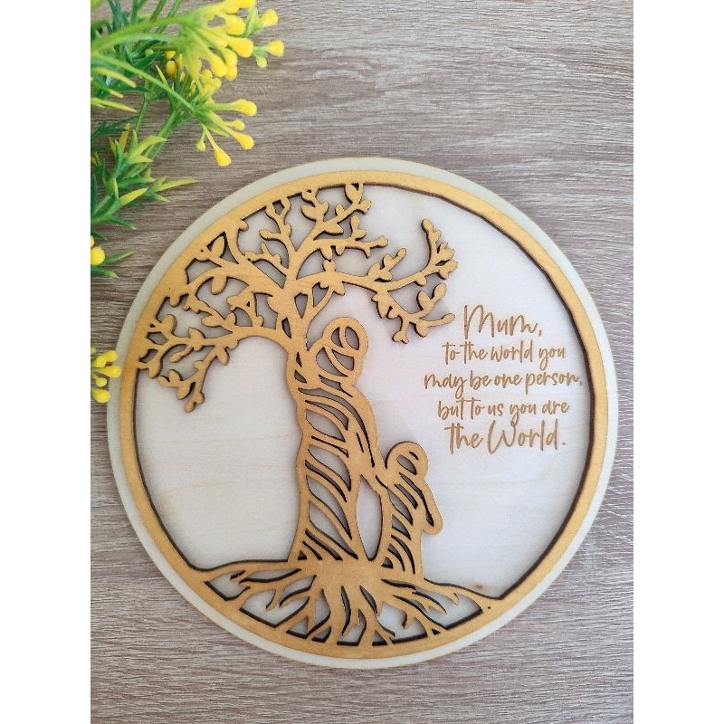 Sustainable Crafts PH - Wooden Mother's Day Decor 6inches Diameter