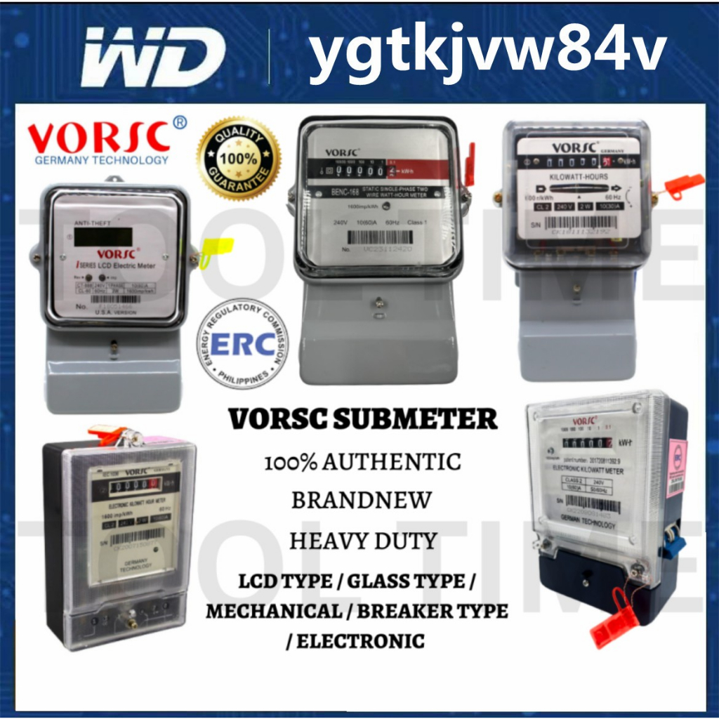 DIRECT SUPPLIER VORSC SUB METER'S LCD TYPE/GLASS TYPE/MECHANICAL/BREAKER TYPE/ELECTRONIC