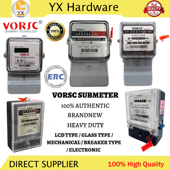 Vorsc Sub Meter's Lcd Type/Glass /Mechanical /Breaker /Electronic Direct Supplier