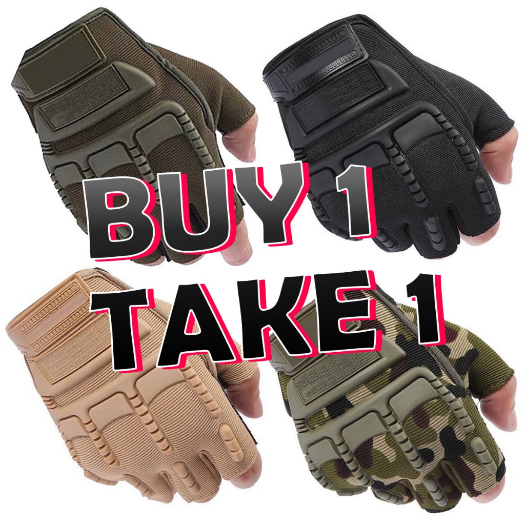 Buy One Get One Motorcycle bike half finger gloves rider unisex gloves for motor cycle gloves rid