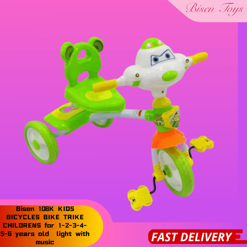 Bisen 108K KIDS BICYCLES BIKE TRIKE CHILDRENS for 1-2-3-4-5-6 years old light with music