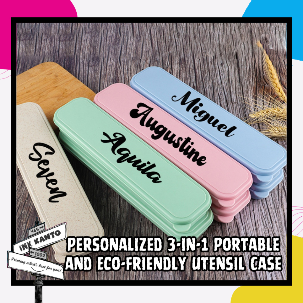 Personalized 3-in-1 Portable and Eco-friendly Utensil Case