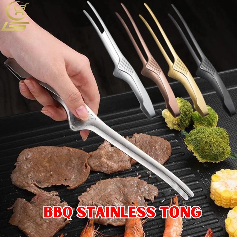 Efeq Stainless Steel Food Tong Kitchen Multipurpose Food Clip Grill Clamp Tong Kitchen Utensils