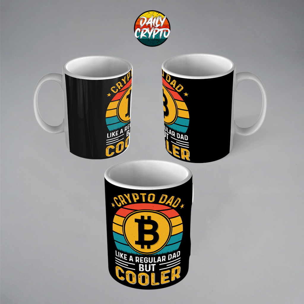 Crypto DAD like a regular dad but cooler MUG 11oz. | Crypto currency Trading | Ceramic Mug