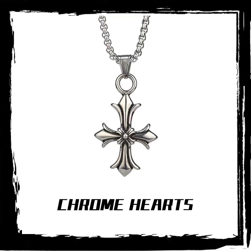 Chrome Hearts necklace Diamond necklace Cross pendant collar simple retro does not fade