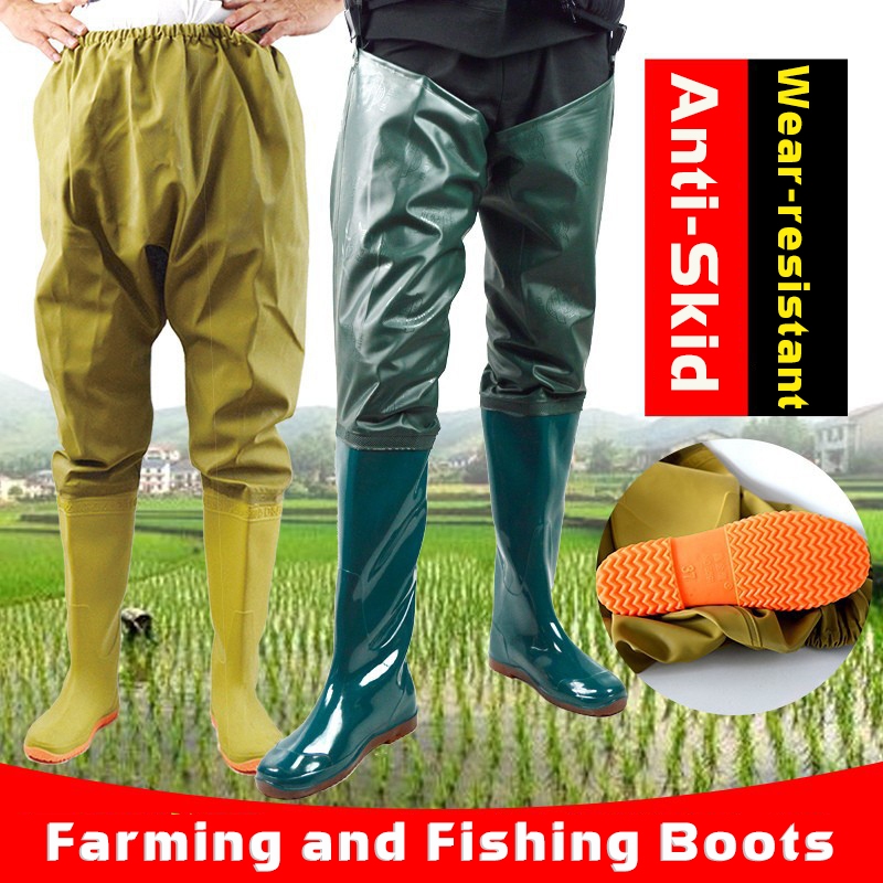 Fishing Farming Pants Wader Boots Industrial Farm and Flood Protection Pants with Boots for Men