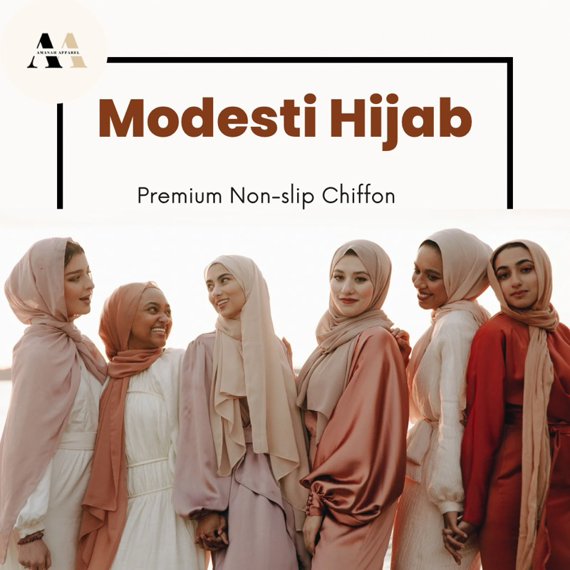 MODESTI HIJAB Premium Non-Slip Chiffon Hijab