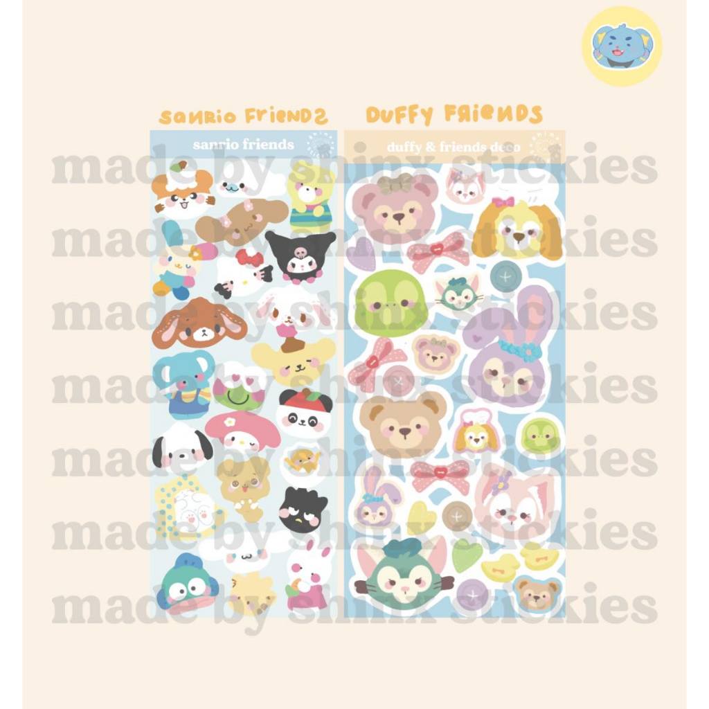 character sheets | by Shinx Stickies | sanrio duffy stickers for journal planner polco