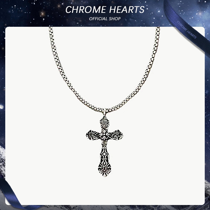 Chrome Hearts cross old pendant necklace fashion trend men's personality simple hundred niche design