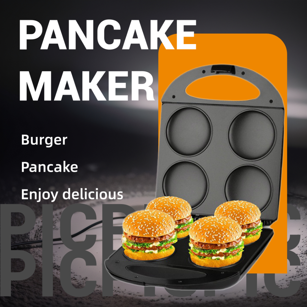 SOKANI 4-Hole Pancake Maker Burger Maker Bread Maker Breakfast Machine Is Not Easy To Clean