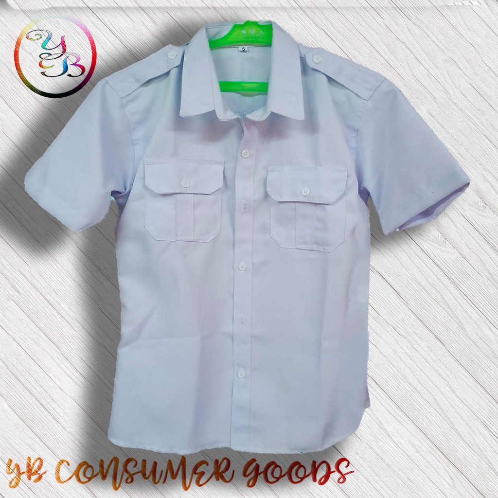 White polo button Maritime , Marine Top Wear Unisex Student Uniform, Occasion , Fashion