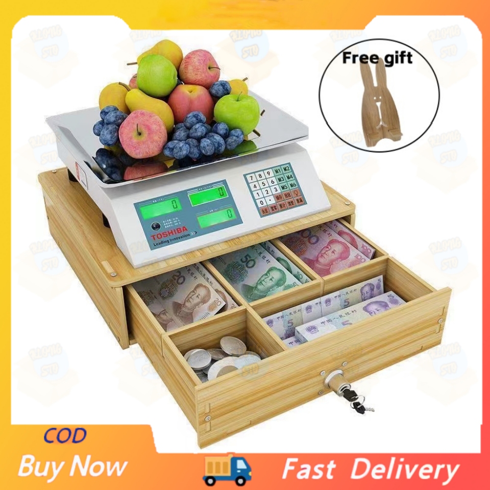 Cash Coin Cashier Box Money Storage Organizer Cash Drawer Organizer Cashier With Cell Phone Holder