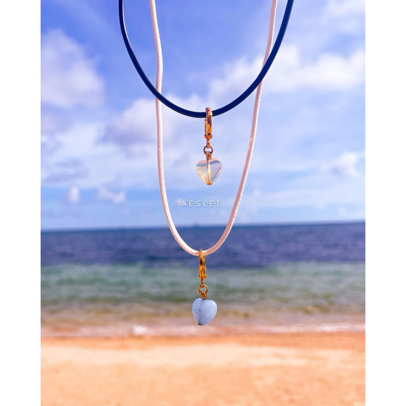 Ethereal Precious Stone Pendant | Necklace Earrings Bracelet | Aeslet