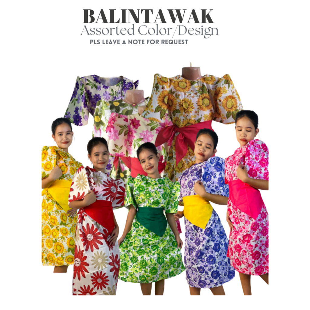 Auslofactory Three Filipino Traditional Attire Filiniana Balinatawak