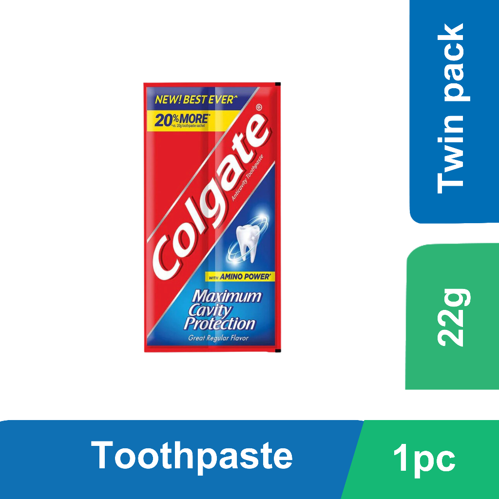 Colgate Maximum Cavity Protection Regular 22g Twin Pack