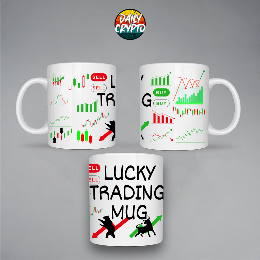 11oz.Lucky Trading Mug, Market Day Trading Gift, Day Trader Mug, Forex Trading, Crypto Trading