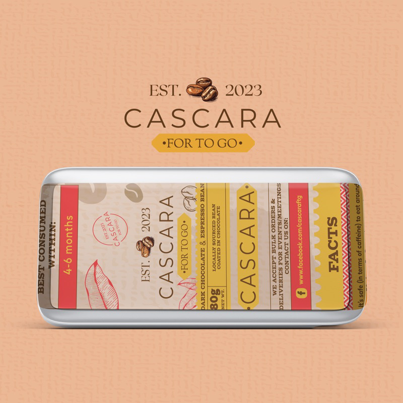 CASCARAftg Sampler White Chocolate 25g (Coffee Bean coated with chocolate)