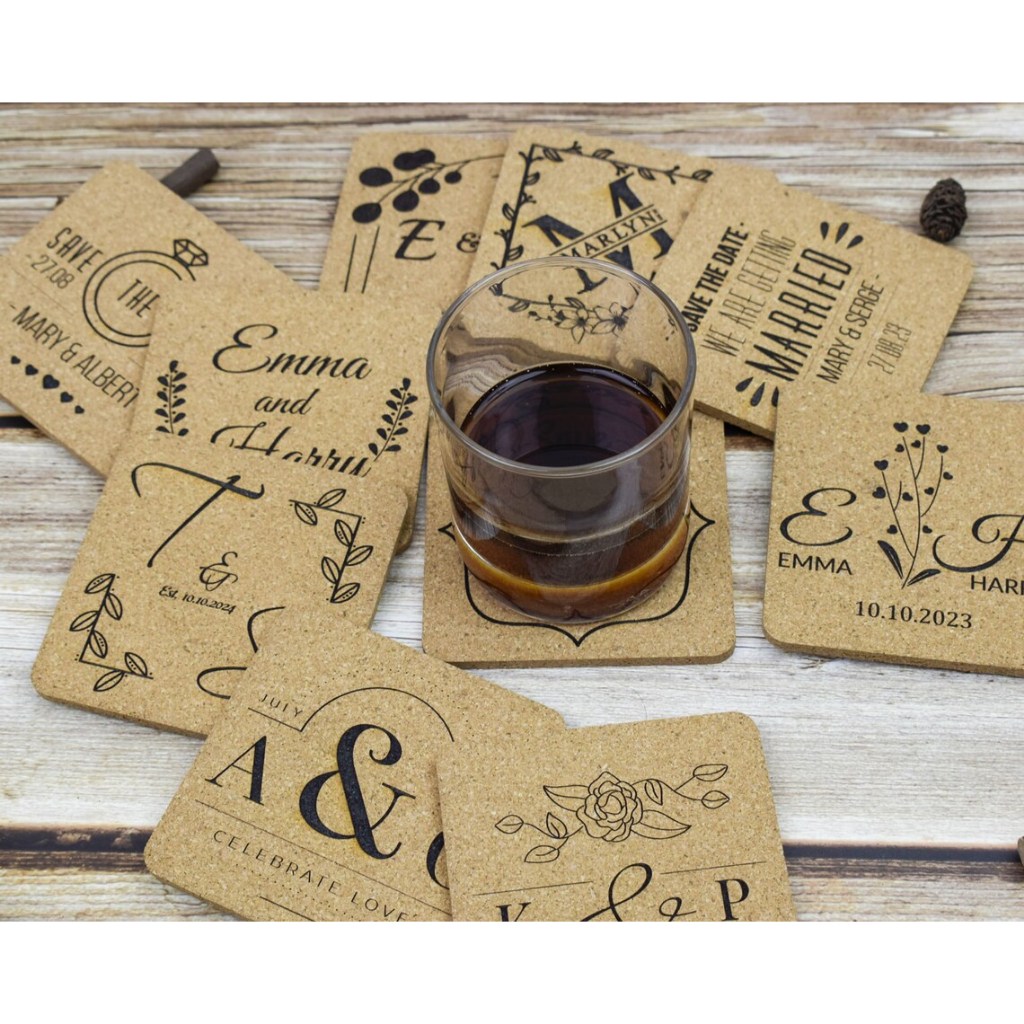 Mandu Custom Laser Engraved Cork Coaster – Stylish & Sustainable Personalized Unique Gift Souvenir