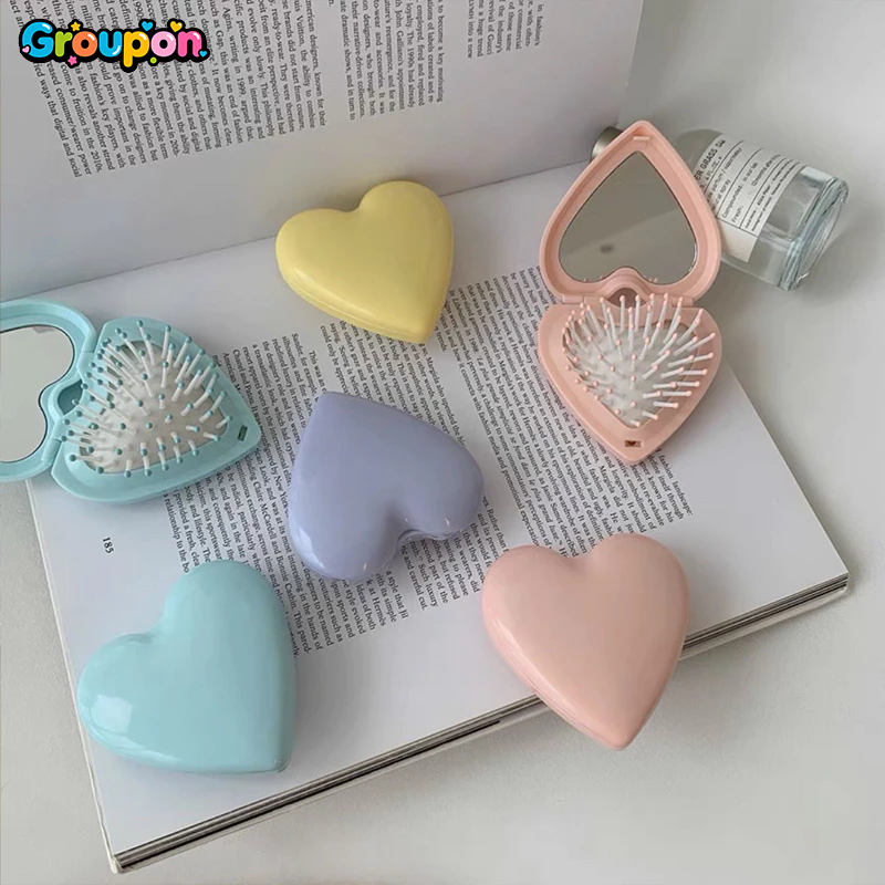 Love heart Air Cushion Comb Massage Air Cushion Comb With Mirror Hairbrush