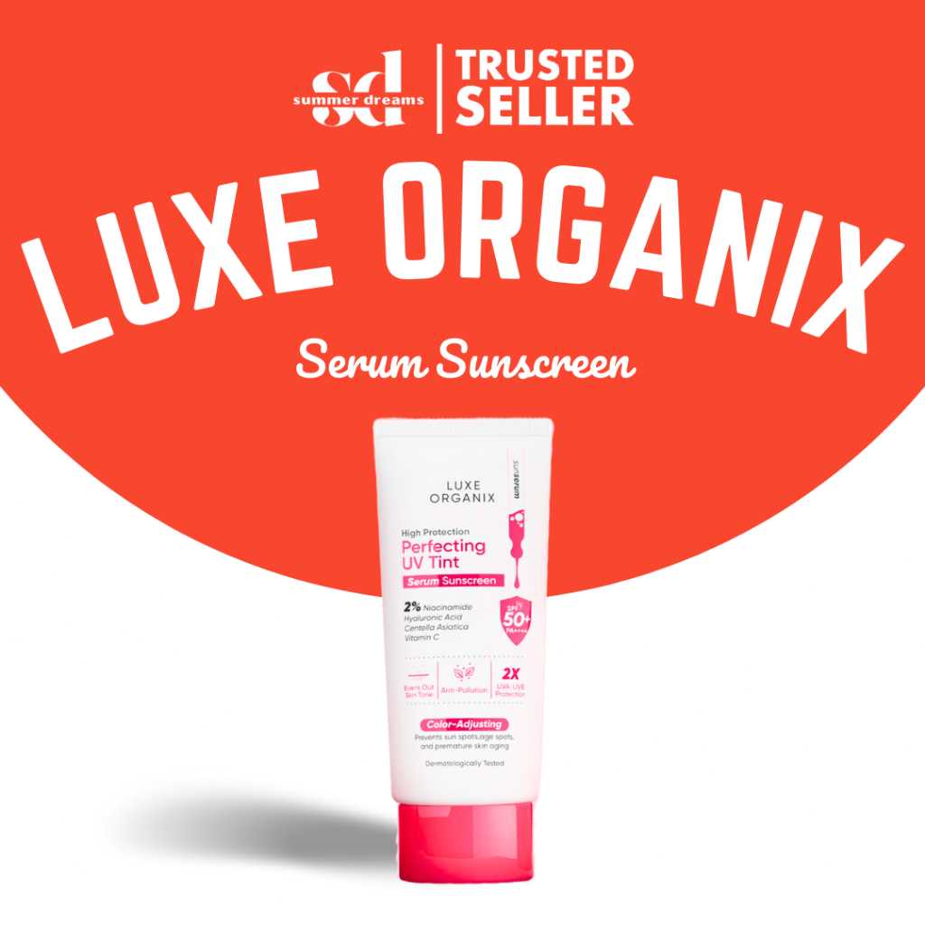 LUXE ORGANIX UV Tint Serum Sunscreen SPF50 PA+++ – Tinted, Lightweight, Brightening – 40g