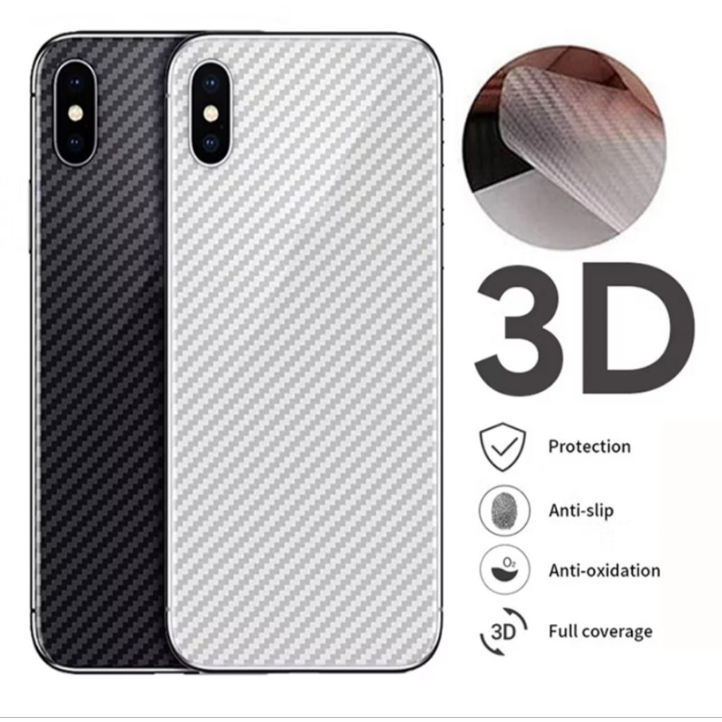 Poco 3D Carbon fiber back sticker for m8 m8 pro m3 m3 pro m4 pro 4g m4 pro 5g m4 5g m5s m5 4g