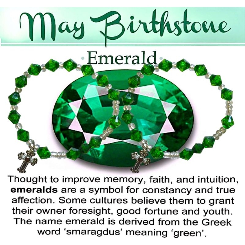 Birthstone Bracelet Rosary for Women - Personalized Faithful Jewelry(With Red Pouch)