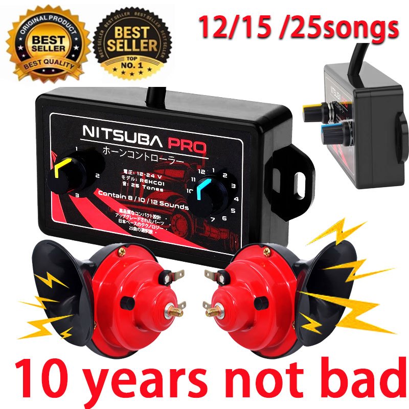 YOUYOU 8/12/15 /25 Songs Universal Nhay 3+ pro Music Rapid Loud Horn Relay for Truck12V/24V Horn Kereta Kuat Bunyi
