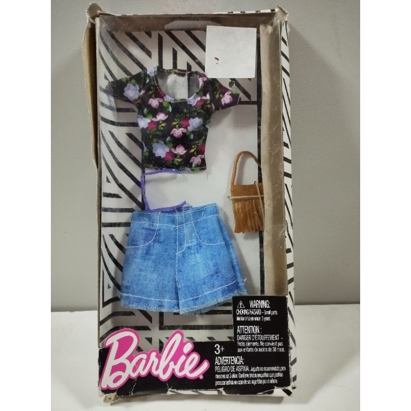 Barbie Clothes Floral Top and Denim Shorts