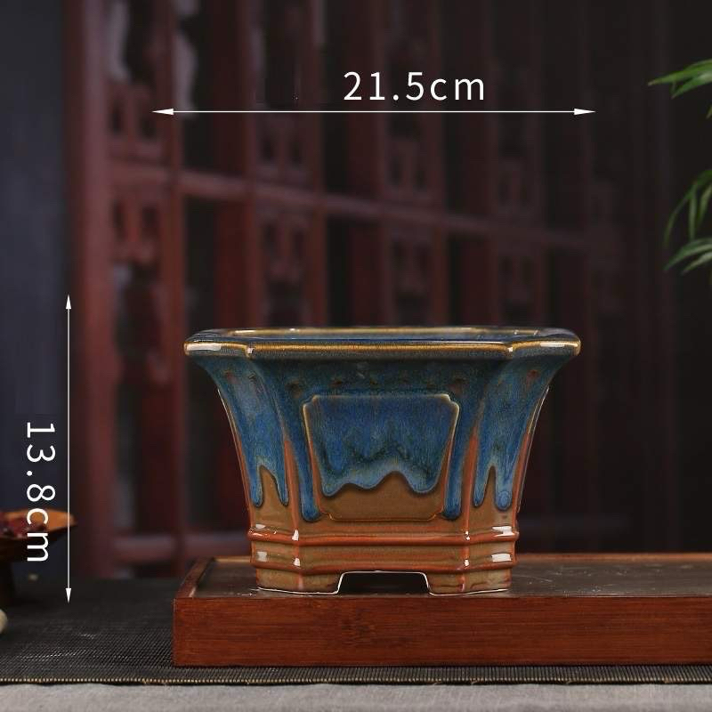 Bonsai pot-Premium ceramic glazed pot-cascade pot premium quality ceramic glazed pot