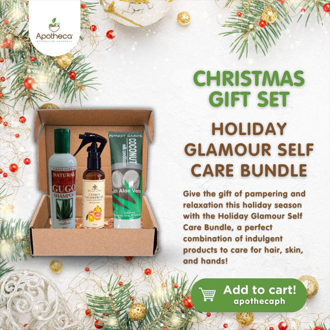 Holiday Glamour Self Care Bundle – NK FG Gugo + Aloe Shampoo, BNB Citrus Grapefruit Sanitizer