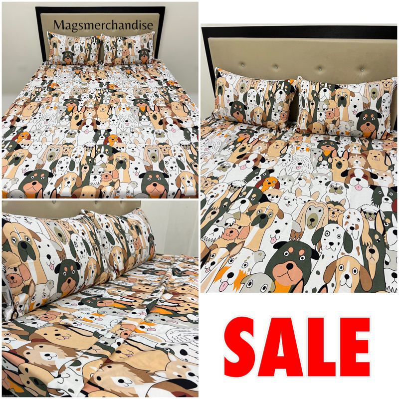 Cute Puppies Canadian Bedsheets with two pillowcase by mags merchandise