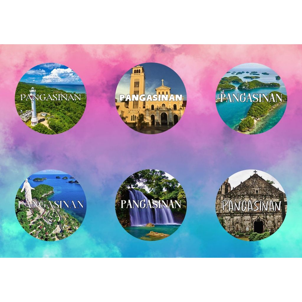 (PANGASINAN) Customized Button Pin/Badge Pins Button Opener with magnet size: 2.25inches glossy