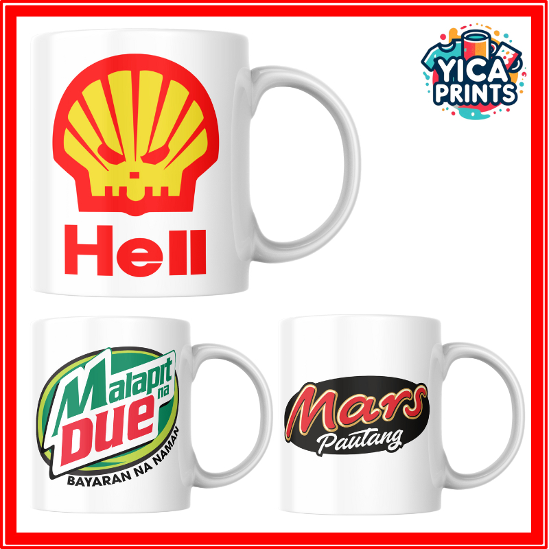 Funny Shirt Parody Pinoy Jokes MEMES Coffee Mug Hell, Mars Pautang, Malapit na ma DUE